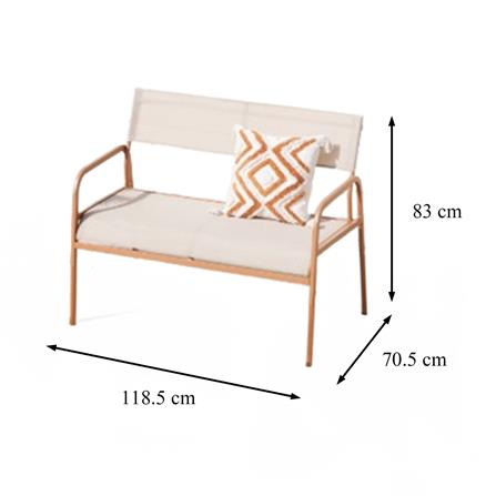 4-SEATER PATIO SET SPRING PIXXIE BRICK ORANGE/BEIGE