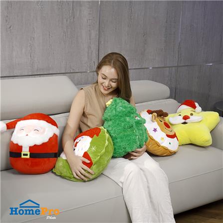 HOME LIVING STYLE CUSHION CHRISTMAS TREE 30CM GREEN