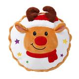 HOME LIVING STYLE CUSHION CHRISTMAS DEER 30CM BROWN
