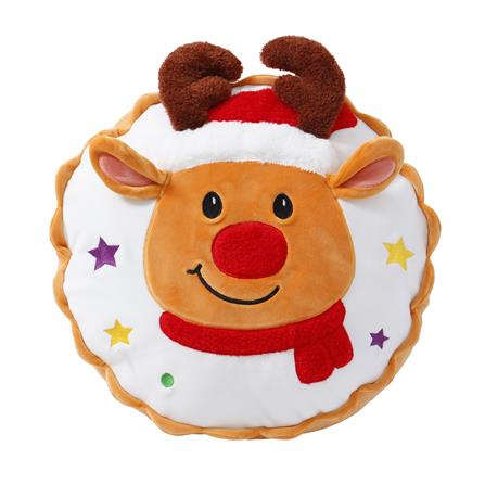 HOME LIVING STYLE CUSHION CHRISTMAS DEER 30CM BROWN