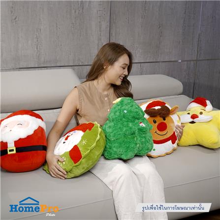 HOME LIVING STYLE CUSHION CHRISTMAS DEER 30CM BROWN