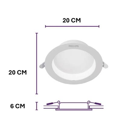 PHILIPS DOWNLIGHT MESON C RECESSED RD 200 24W 65K D