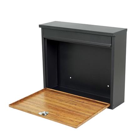 MAILBOX D MAIL BOX AMIN BLACK/WOOD [EXCLUSIVE FROM HOMEPRO THAILAND]
