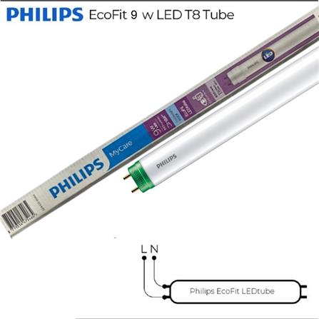 PHILIPS ECOFIT E LED T8 TUBE 9W 765 COOL DAYLIGHT 2FT MY
