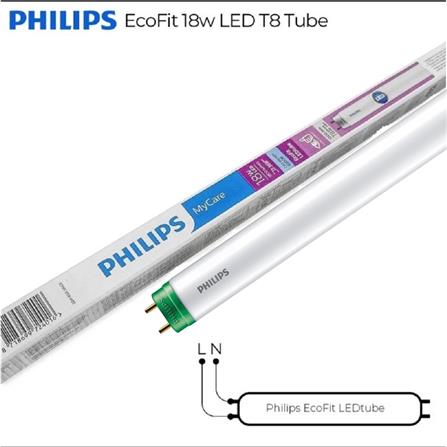 PHILIPS ECOFIT E LED T8 TUBE 18W 740 COOL WHITE 4FT MY