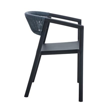PATIO CHAIR SPRING ROPE BLACK/GREY [EXCLUSIVE FROM HOMEPRO THAILAND]
