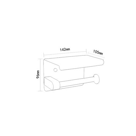 ROCCONI TISSUE HOLDER RCN T21/B 14.2CM MATTE BLACK