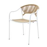PATIO CHAIR SPRING ROPE WHITE/BROWN [EXCLUSIVE FROM HOMEPRO THAILAND]