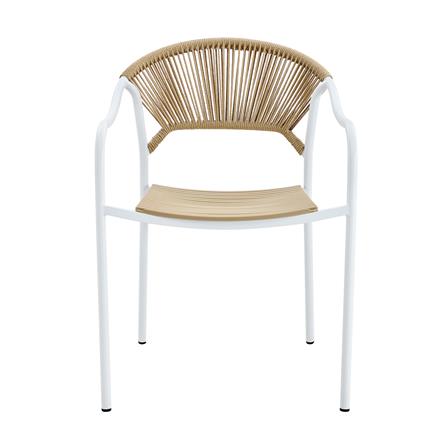 PATIO CHAIR SPRING ROPE WHITE/BROWN [EXCLUSIVE FROM HOMEPRO THAILAND]