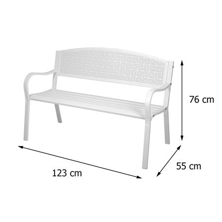 PATIO BENCH SPRING TARLA WHITE [EXCLUSIVE FROM HOMEPRO THAILAND]