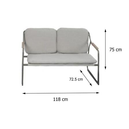 PATIO CONVERSATION SET SPRING CARA TAUPE [EXCLUSIVE FROM HOMEPRO THAILAND]