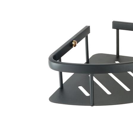 ROCCONI CORNER BASKET RCN B5701 MATTE BLACK WITH ROSEGOLD