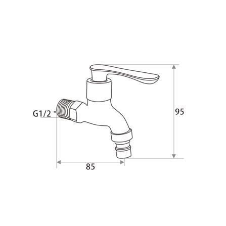 FELICE WALL FAUCET FLE 7105HBT/B/RG MATTE BLACK ROSEGOLD