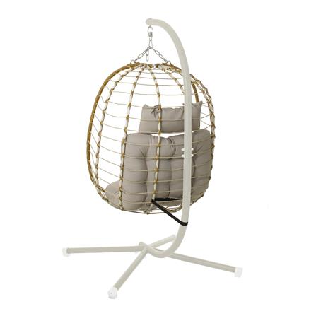 WICKER EGG CHAIR SPRING ALVIS BEIGE [EXCLUSIVE FROM HOMEPRO THAILAND]