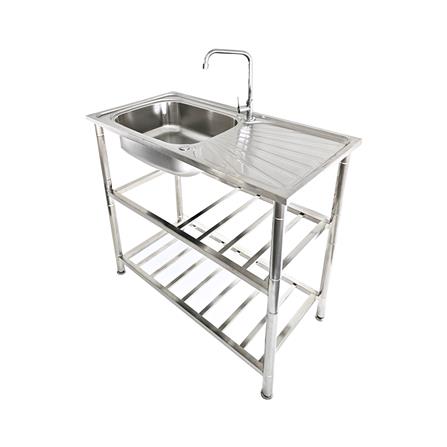 FREESTANDING SINK TECNOSTAR STT 100 1B1D SILVER [EXCLUSIVE FROM HOMEPRO THAILAND]