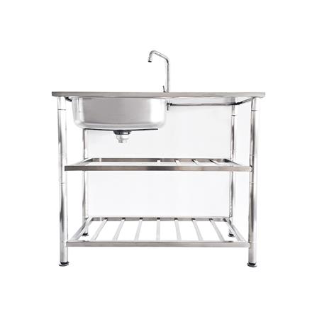 FREESTANDING SINK TECNOSTAR STT 100 1B1D SILVER [EXCLUSIVE FROM HOMEPRO THAILAND]