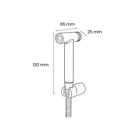 FELICE HAND BIDET FAUCET FS 225B MATTE BLACK ROSEGOLD 1.2M