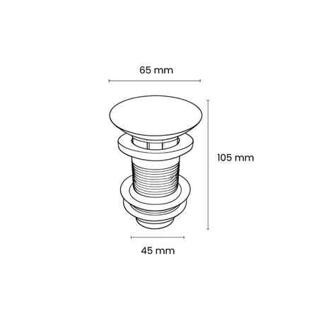 FELICE POP-UP WASTE FLE A-B43 MATTE BLACK