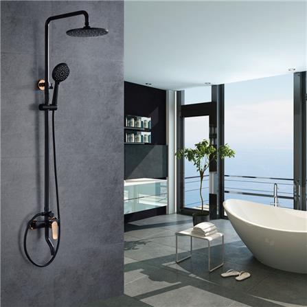 FELICE RAIN SHOWER FS 8149B MATT BLACK ROSEGOLD