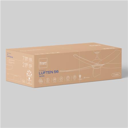 RIEGEN CEILING FAN RCF-LUFTEN56-5B-MT 56-INCH MOCHA TIMBER