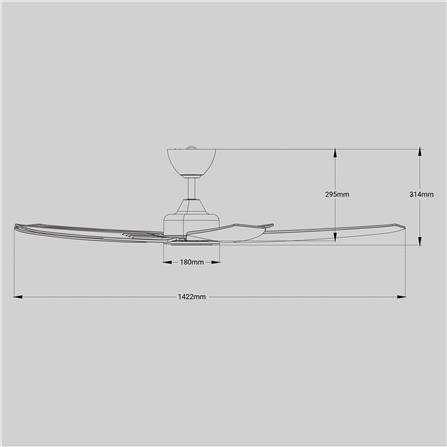 RIEGEN CEILING FAN RCF-LUFTEN56-5B-MT 56-INCH MOCHA TIMBER