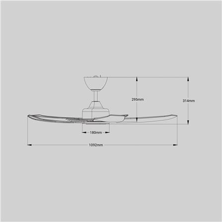 REIGEN CEILING FAN RCF-LUFTEN43-5B-MO 43-INCH MOCHA