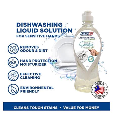 KLEENSO SENSITIVE DISHWASHING 500ML