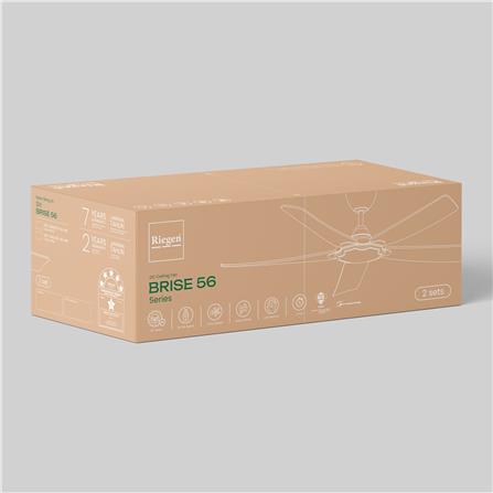RIEGEN CEILING FAN RCF-BRISE56-5B-MW 56-INCH MATTE WHITE