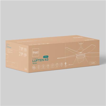 REIGEN CEILING FAN LED RCF-LUFTEN43-5BL-MO 43-INCH MOCHA