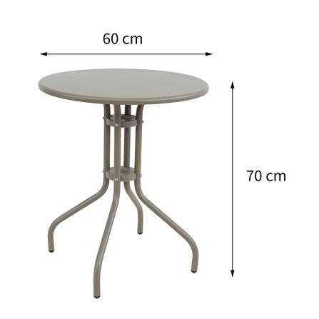 PATIO TABLE SPRING NELLY 60 CM TAUPE