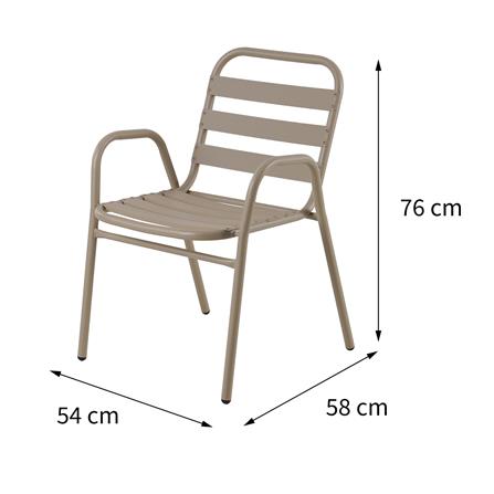 PATIO CHAIR SPRING NELLY TAUPE