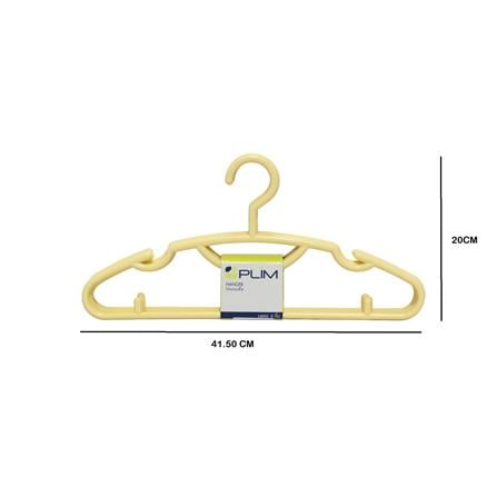 CLOTHES HANGER KING SIZE YELLOW PILM (1x6)