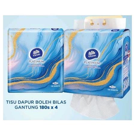 VINDA PLATINUM WASHABLE MULTI-PURPOSA HANGING KITCHEN TOWEL 180S