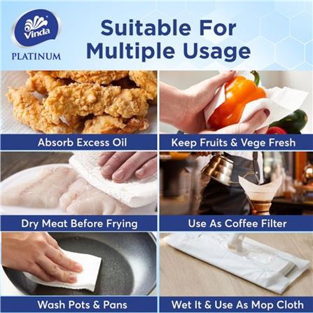 VINDA PLATINUM WASHABLE MULTI-PURPOSA HANGING KITCHEN TOWEL 180S