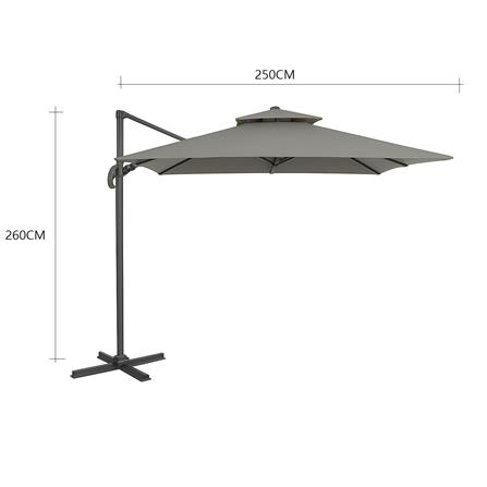 SPRING OFFSET PARASOL RIO DARK GREY