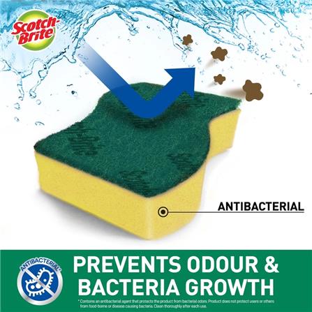 SB TOUGH CLEAN & EASY CLEAN NON SCATCH ANTIBAC SCRUB SPONGE  B2F1