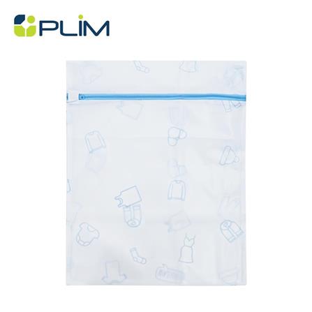 LAUNDRY BAG SQUARE PLIM SOFTY 50X60CM WHITE/BLUE