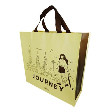 SHOPPING BAG JOURNEY HOMEPRO BEIGE 36X36CM