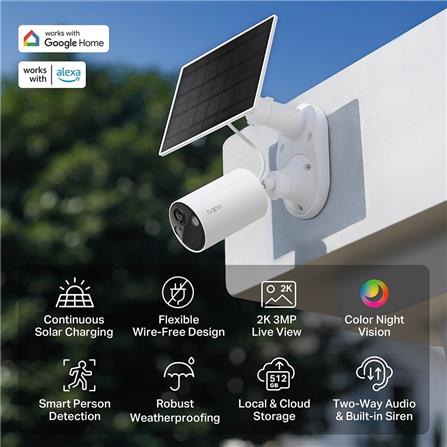 TP-LINK 3MP SOLAR-POWERED SECURITY CAMERA KIT C410
