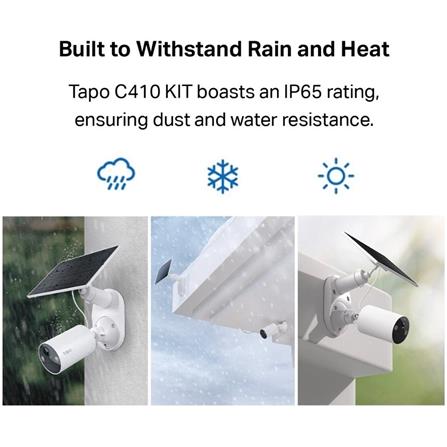TP-LINK 3MP SOLAR-POWERED SECURITY CAMERA KIT C410