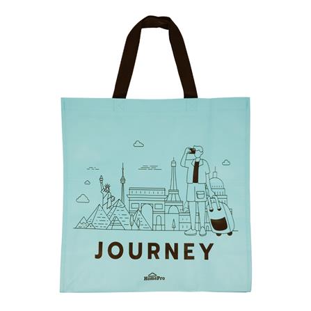 SHOPPING BAG JOURNEY HOMEPRO BLUE 36X36CM
