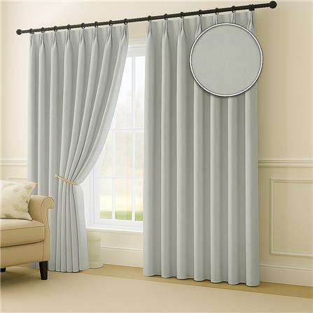 RED DANIELLE CURTAIN FRENCH PLEAT URBAN C24 80979 3P SILVER GRAY