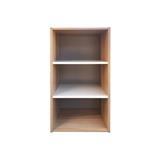 OPEN CABINET WITH 3 COMPARTMENTS FURDINI FINE WOOD GRAIN/WHITE CREAM FABRIC PATTERN [EXCLUSIVE FROM HOMEPRO THAILAND]