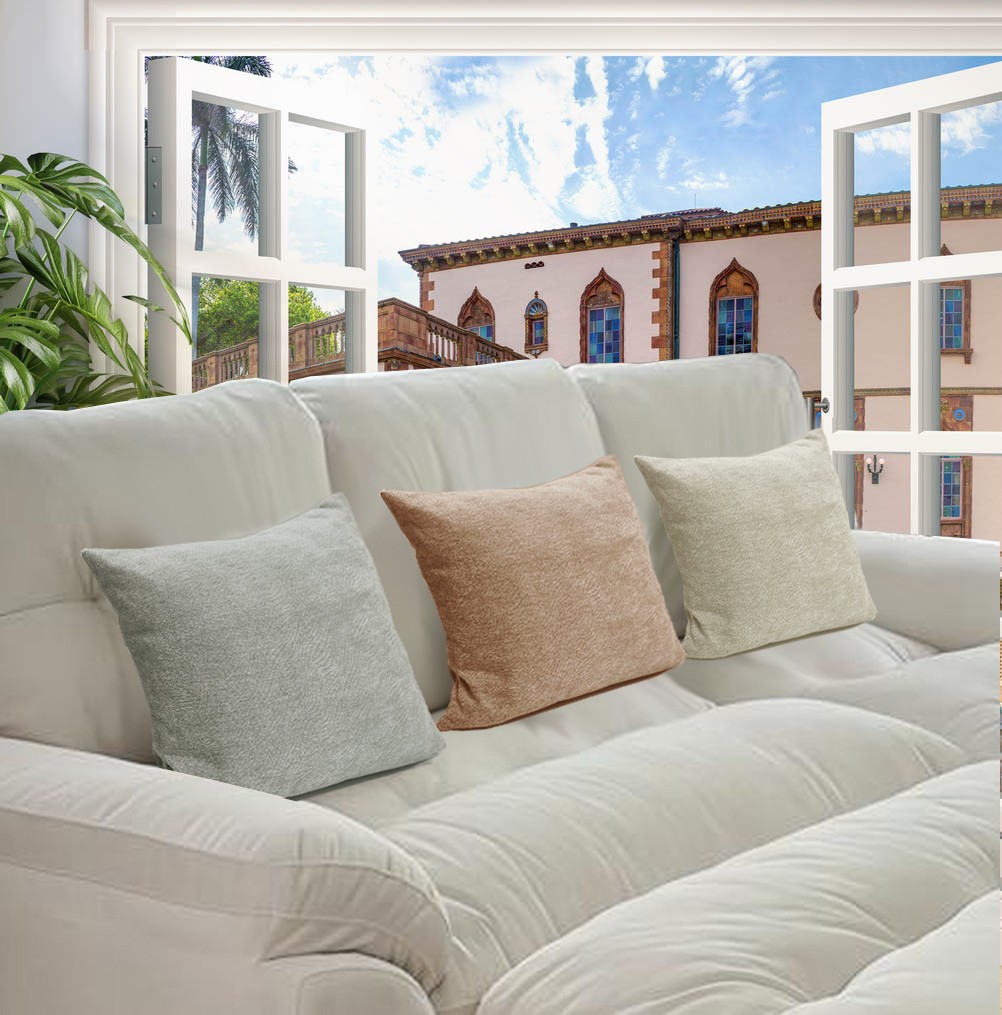 HOME LIVING STYLE CUSHION AURUM 18X18INCH BROWN