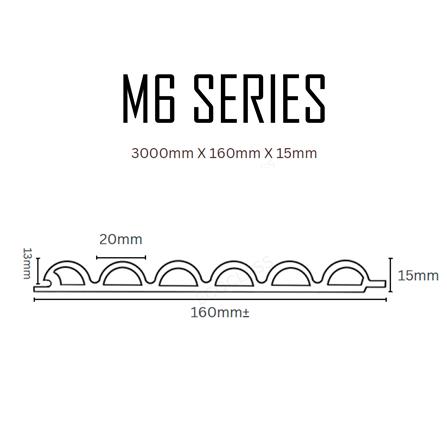 ECOCLASS FLUTED PANEL M6-02 300X16X1.5CM 0.48M2