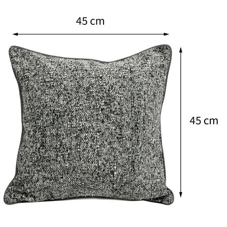 BENETTA CUSHION MACRO 18X18INCH DARK GRAY