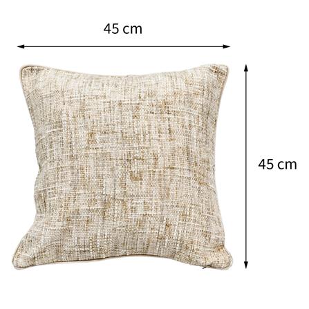 BENETTA CUSHION MACRO 18X18INCH CREAM
