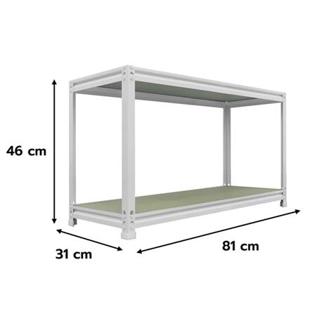 2-TIER SHELVING UNIT FURDINI BASIO 81CM WHITE/WOOD