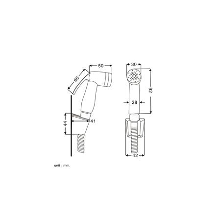 RASLAND RINSING SPRAY SET RA 789456CHROME CHROME