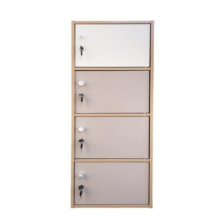 4 TIER SHELF LOCKER FUR FINN WHITE CREAM